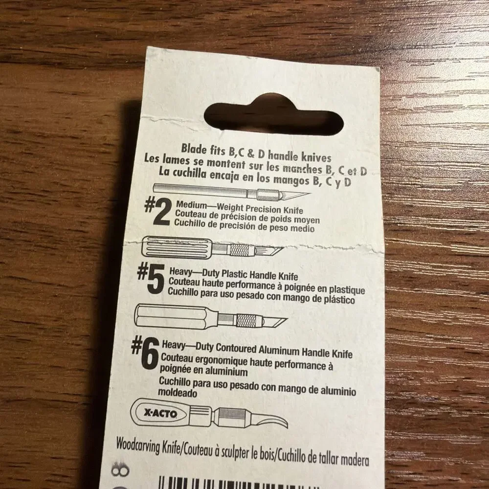 X-Acto X202 Silver Carbon Steel Heavy Duty #2 Replacement Blade 1-7/8 L in.